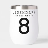 Schwarz-Weiß-Fußball-Logo Personalisiertes Design (Rückseite)