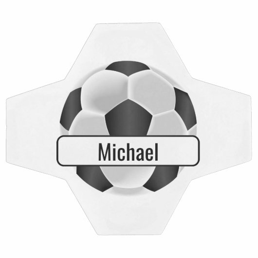 Schwarz-Weiß-Fußball mit DIY-Namen Fußball (Flach)
