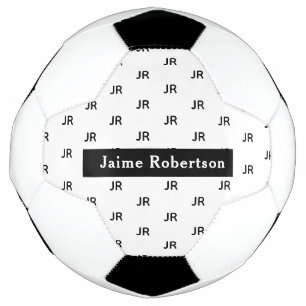 Schwarz-Weiß-Fußball mit individuellem Monogramm-N Fußball