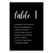 Schwarz-Weiß-Fußball Moderne Eleganz Hochzeit Tischnummer (Vorderseite)