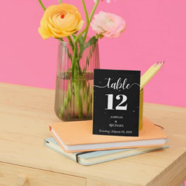 Schwarz-Weiß-Fußball Moderne Eleganz Hochzeit Tischnummer