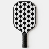 Schwarz-Weiß-Fußball Pickleball Schläger (Vorderseite)