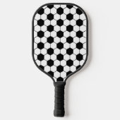 Schwarz-Weiß-Fußball Pickleball Schläger (Rückseite)