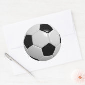 Schwarz-Weiß-Fußball Runder Aufkleber (Umschlag)