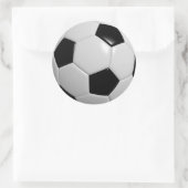Schwarz-Weiß-Fußball Runder Aufkleber (Tasche)