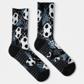 Schwarz-Weiß-Fußball Socken (Rechts)