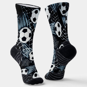 Schwarz-Weiß-Fußball Socken