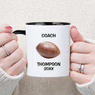 Schwarz-Weiß-Fußball-Trainer Tasse