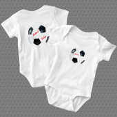 Schwarz-Weiß-Fußballball Baby Strampler