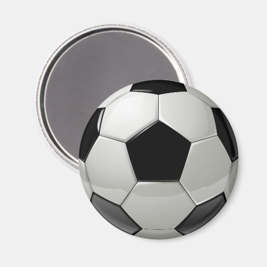 Schwarz-Weiß-Fußballball-Magnet Magnet (Vorderseite/Rückseite)