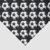 Schwarz-Weiß-Fußballball-Muster Seidenpapier (Ausschnitt)