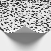 Schwarz-Weiß-Fußketten Geschenkpapier (Ecke)