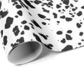 Schwarz-Weiß-Fußketten Geschenkpapier (Rolleneckpunkt)