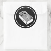 Schwarz-Weiß-Fuzz Runder Aufkleber (Tasche)