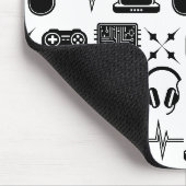 Schwarz-Weiß-Gaming-Thema Mousepad (Ecke)