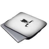 Schwarz-Weiß-Gans Laptopschutzhülle (Vorne Knopf)