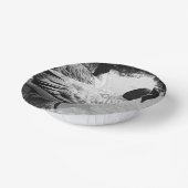 Schwarz-Weiß Gänse Stille Moment am See. Pappteller (Gewinkelt)