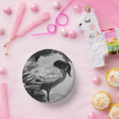 Schwarz-Weiß Gänse Stille Moment am See. Pappteller (Party)