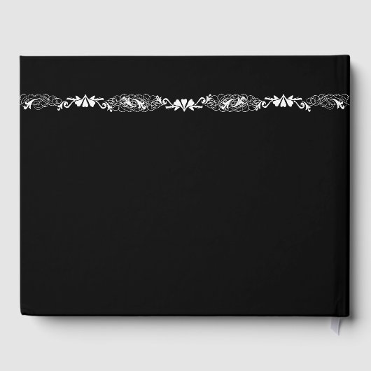 Schwarz-Weiß-Gästebuch Gästebuch (Rückseite)