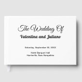 Schwarz-Weiß-Gästebuch Gästebuch (Vorderseite)