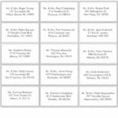 Schwarz-Weiß-Gästeschrift Aufkleber (Vorderseite)