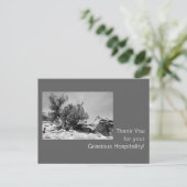 Schwarz-Weiß-Gastfreundschaft Vielen Dank Postkarte (Stehend Vorderseite)