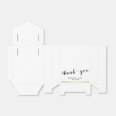 Schwarz-Weiß-Gastgeschenk Hochzeit-Boxen Danke Gol Geschenkschachtel (Ungefaltet)