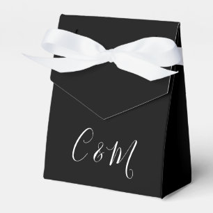 Schwarz-Weiß-Gastgeschenk Hochzeit Geschenkschachtel