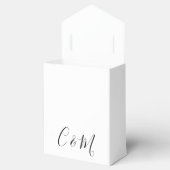 Schwarz-Weiß-Gastgeschenk Hochzeit Geschenkschachtel (Geöffnet)