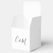 Schwarz-Weiß-Gastgeschenk Hochzeit Geschenkschachtel (Geöffnet)