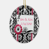 Schwarz-Weiß-Gastgeschenk Hochzeit Keramikornament (Rechts)