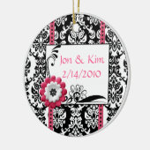 Schwarz-Weiß-Gastgeschenk Hochzeit Keramikornament (Links)