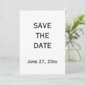 Schwarz-Weiß-Gay-Hochzeit speichern Sie die Datums Einladung (Stehend Vorderseite)