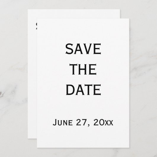 Schwarz-Weiß-Gay-Hochzeit speichern Sie die Datums Einladung (Vorne/Hinten)