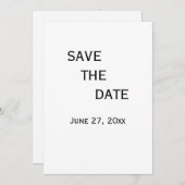 Schwarz-Weiß-Gay-Hochzeit speichern Sie die Datums Einladung (Vorne/Hinten)