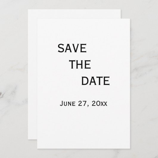 Schwarz-Weiß-Gay-Hochzeit speichern Sie die Datums Einladung (Vorne/Hinten)