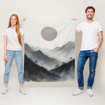 Schwarz-Weiß-Gebirgslandschaft