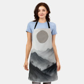 Schwarz-Weiß-Gebirgslandschaft Schürze (Getragen)