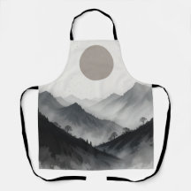 Schwarz-Weiß-Gebirgslandschaft