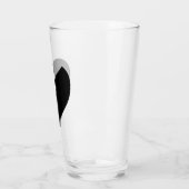 Schwarz-Weiß-gebrochenes Herz - Kunst Glas (Links)