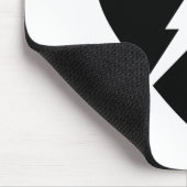 Schwarz-Weiß-gebrochenes Herz - Kunst Mousepad (Ecke)