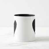 Schwarz-Weiß-gebrochenes Herz - Kunst Tasse (Zentrum)