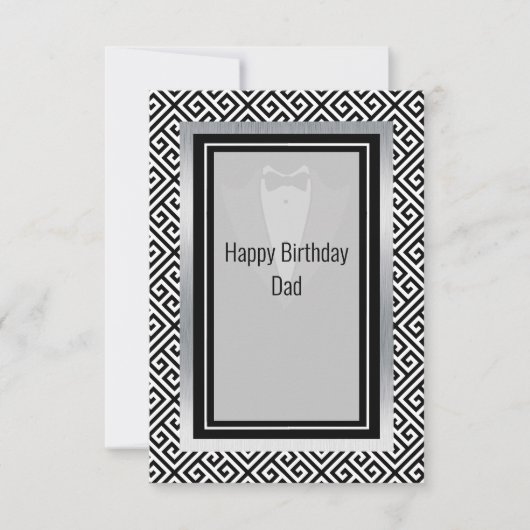Schwarz-Weiß-Geburtstag Papa danke c (Vorderseite)