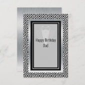 Schwarz-Weiß-Geburtstag Papa danke c (Vorne/Hinten)
