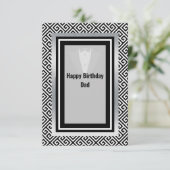 Schwarz-Weiß-Geburtstag Papa danke c (Stehend Vorderseite)