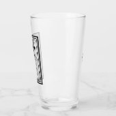 Schwarz-Weiß-Geige-Rollen mit schwarzen Konturen Glas (Links)