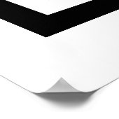 Schwarz-Weiß-Geige-Rollen mit schwarzen Konturen Poster (Ecke)