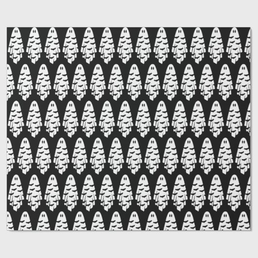 Schwarz-Weiß-Geist Geschenkpapier (Flach)