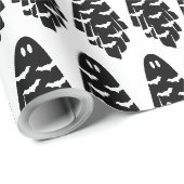 Schwarz-Weiß-Geist Geschenkpapier (Rolleneckpunkt)
