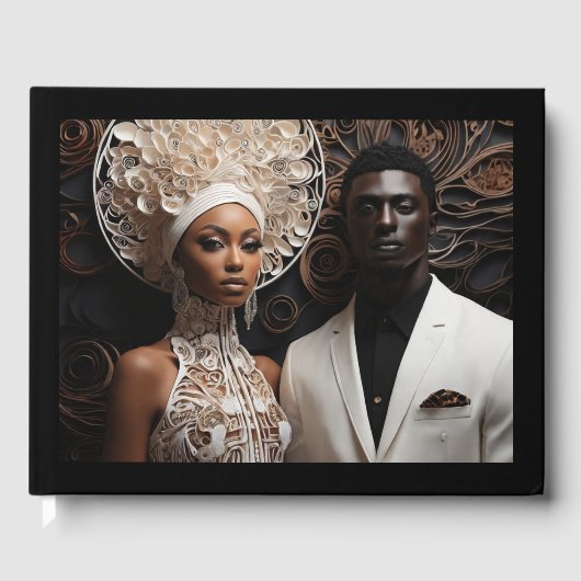 Schwarz-Weiß-gekleidete OM Gästebuch (Vorderseite)